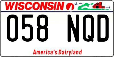WI license plate 058NQD