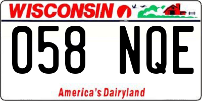 WI license plate 058NQE