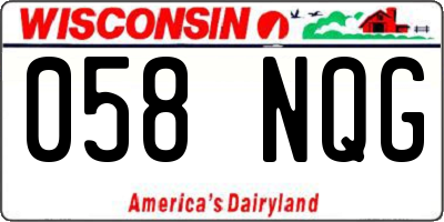 WI license plate 058NQG