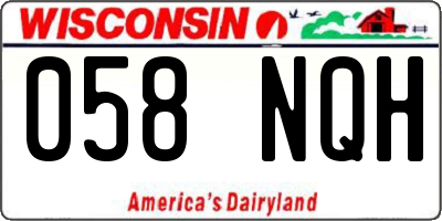 WI license plate 058NQH