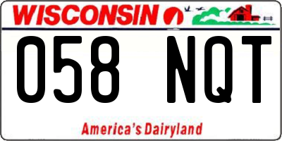 WI license plate 058NQT
