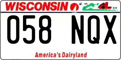 WI license plate 058NQX