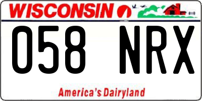 WI license plate 058NRX