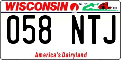 WI license plate 058NTJ