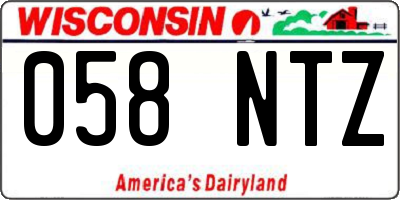 WI license plate 058NTZ