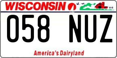 WI license plate 058NUZ
