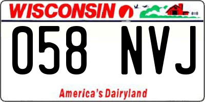 WI license plate 058NVJ
