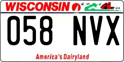 WI license plate 058NVX