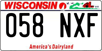 WI license plate 058NXF