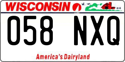 WI license plate 058NXQ