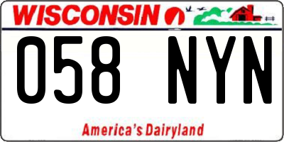 WI license plate 058NYN