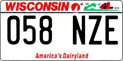 WI license plate 058NZE