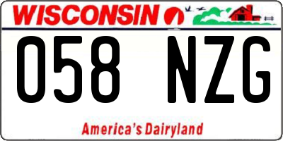 WI license plate 058NZG