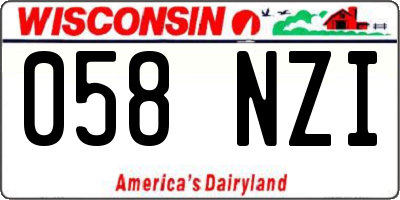 WI license plate 058NZI