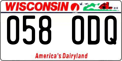 WI license plate 058ODQ