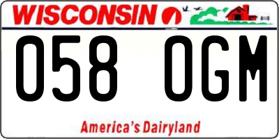 WI license plate 058OGM