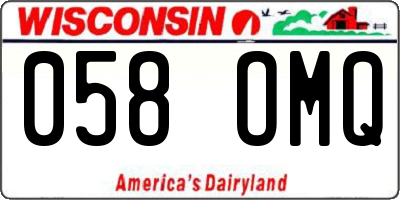 WI license plate 058OMQ