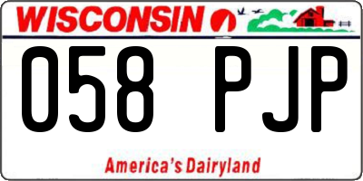 WI license plate 058PJP