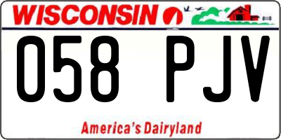 WI license plate 058PJV