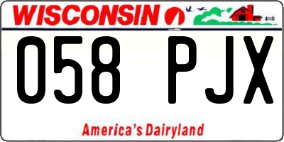 WI license plate 058PJX