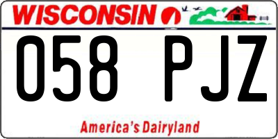 WI license plate 058PJZ