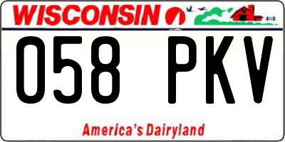 WI license plate 058PKV