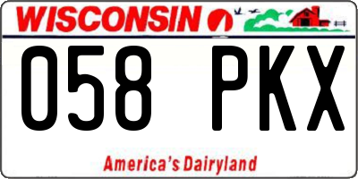 WI license plate 058PKX