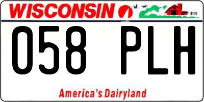 WI license plate 058PLH