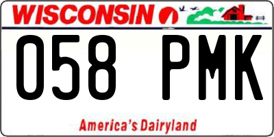 WI license plate 058PMK