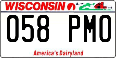 WI license plate 058PMO