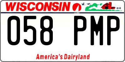 WI license plate 058PMP