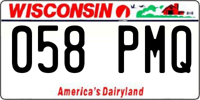 WI license plate 058PMQ