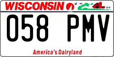 WI license plate 058PMV