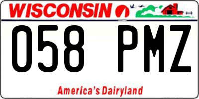 WI license plate 058PMZ