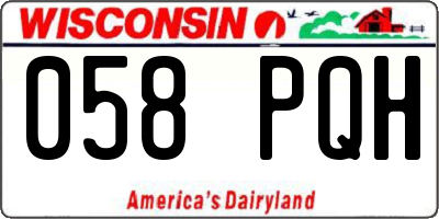 WI license plate 058PQH