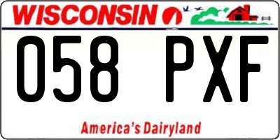 WI license plate 058PXF