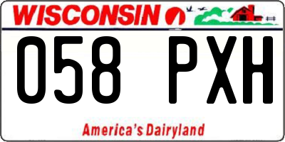 WI license plate 058PXH