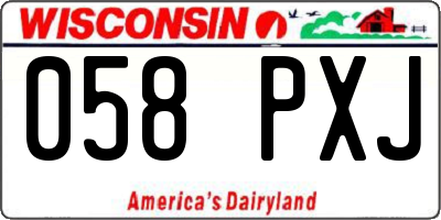 WI license plate 058PXJ