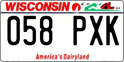 WI license plate 058PXK