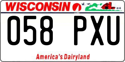 WI license plate 058PXU