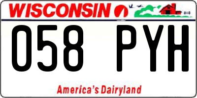 WI license plate 058PYH