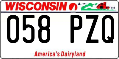 WI license plate 058PZQ
