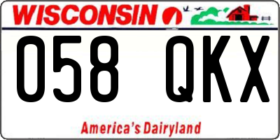 WI license plate 058QKX