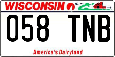 WI license plate 058TNB