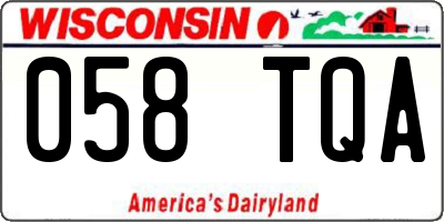 WI license plate 058TQA