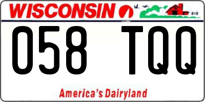 WI license plate 058TQQ