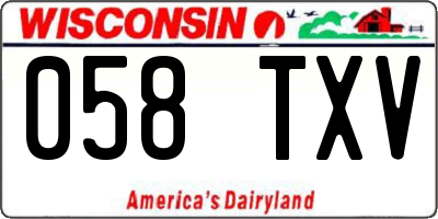 WI license plate 058TXV