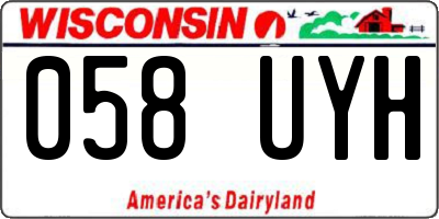 WI license plate 058UYH