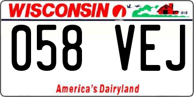 WI license plate 058VEJ