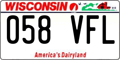 WI license plate 058VFL
